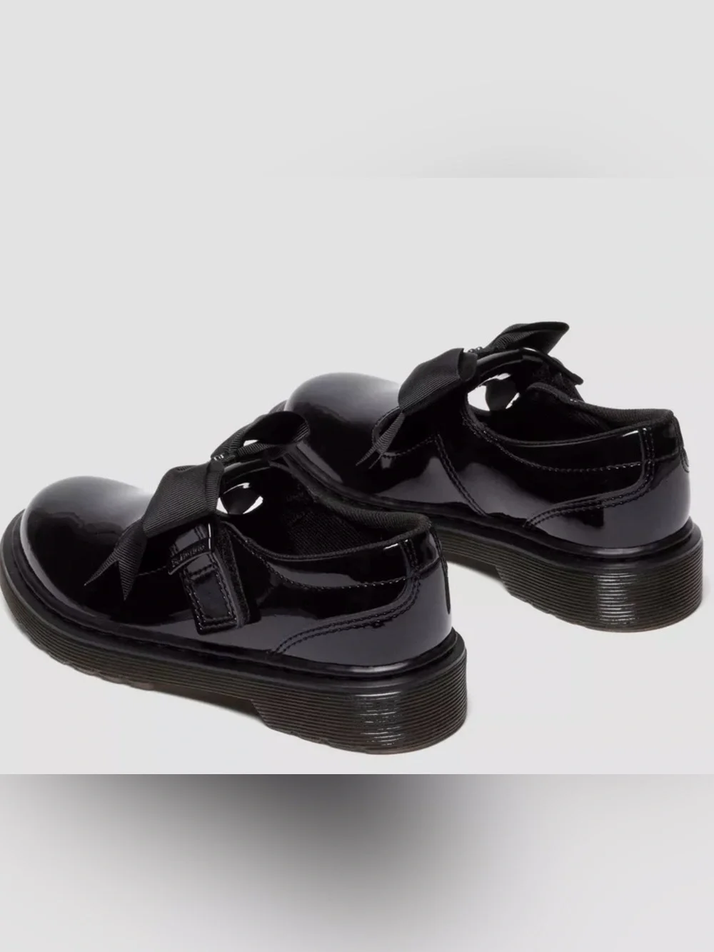 Dr. Martens Kids Black Patent Mary Jane with Ribbon Size 12